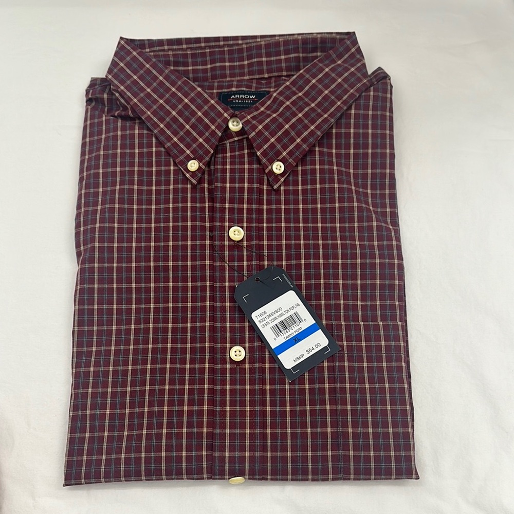 Arrow Men's Red Plaid Shirt